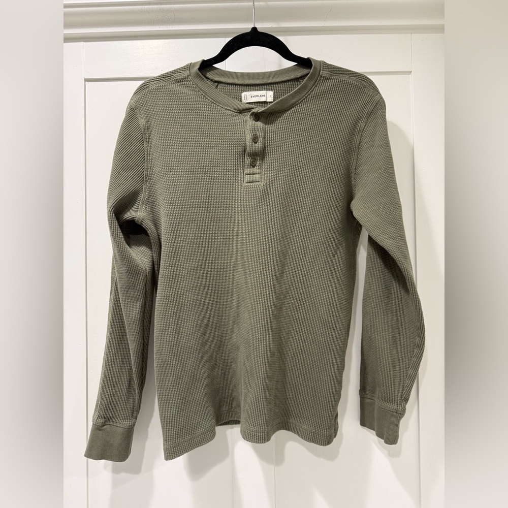 Everlane Sage Waffle Knit Henley